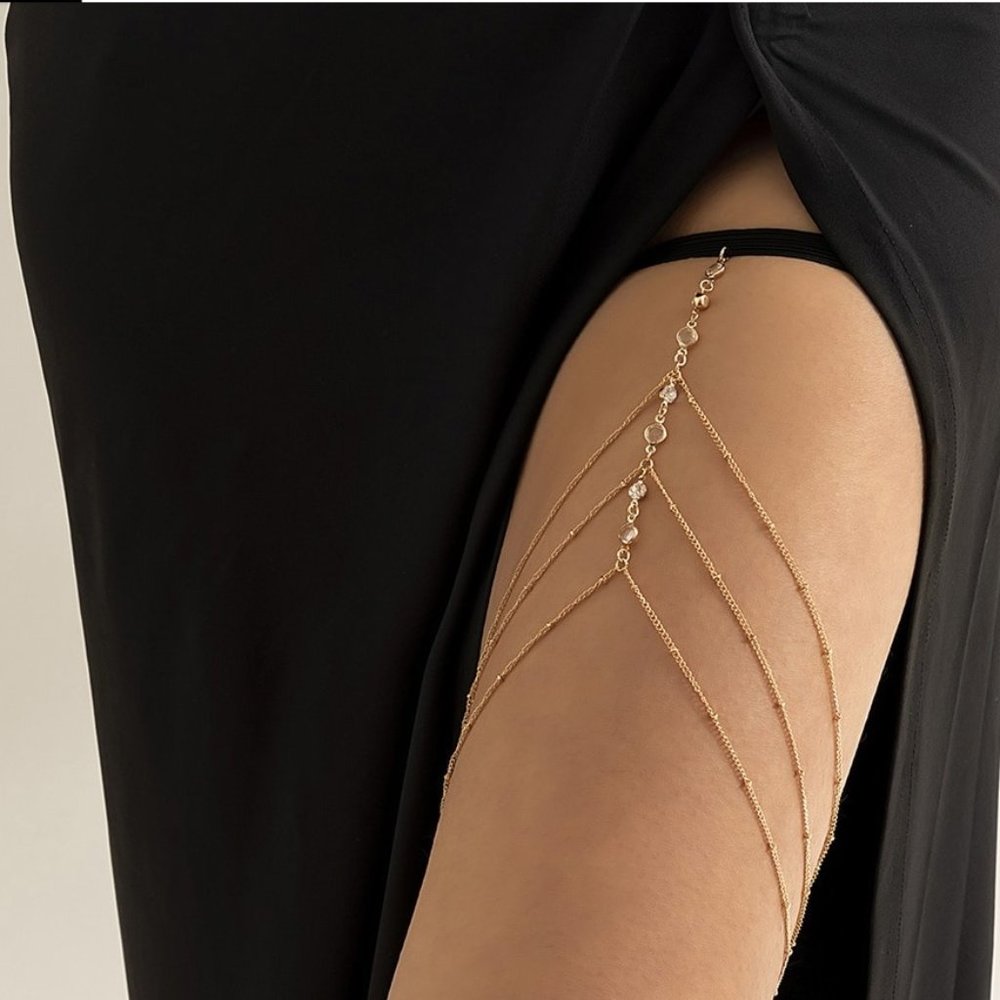 Thigh Jewelry Crystal and Chain